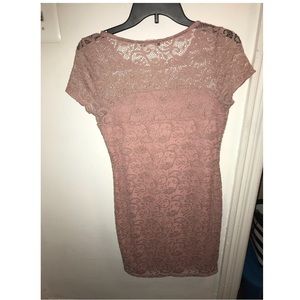 pink lace dress